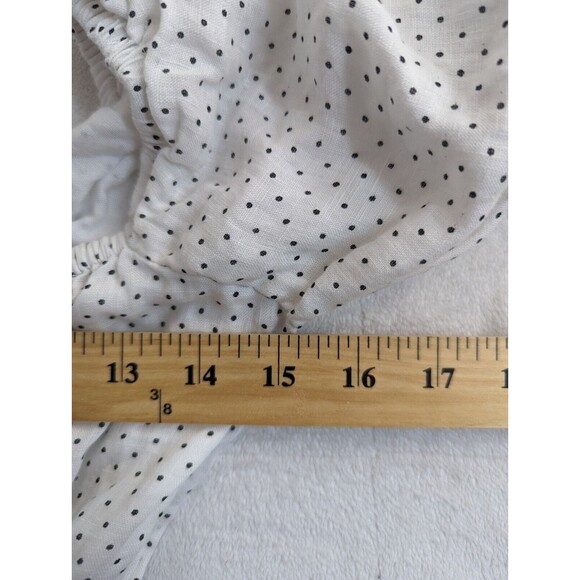 Faithfull the Brand linen White Midi Dress polka dot size 6 - Picture 6 of 14